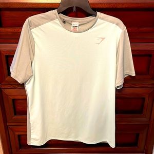 Gymshark Men’s Light Green Shirt Size-Large